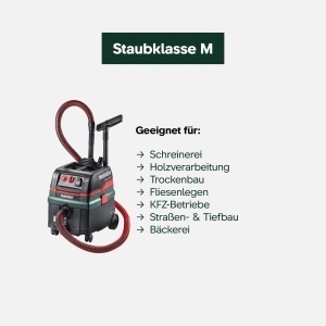 Aspirator Metabo ASR 25 M SC, 1400 W, 25L, Staubklasse M - Img 6