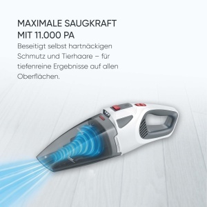 Aspirator portabil Severin HV 7146, 4-in-1, 30 min autonomie, alb-gri-rosu - Img 6