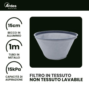 Aspirator profesional Ardes AR4A12 Ashpiro, 12L, 800W, negru-galben - Img 4