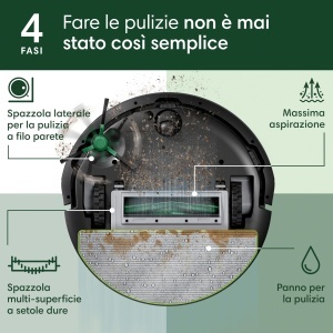 Aspirator Robot iRobot Roomba 105 Combo, 7000Pa, 120 minute, Negru - Img 4