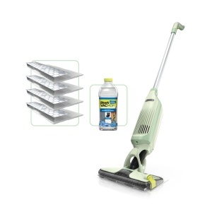 Aspirator si mop 2-in-1 Shark VacMop, fara fir, 4 paduri de unica folosinta, 355 ml solutie, verde lime
