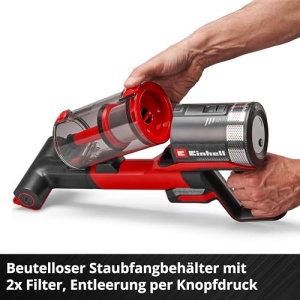 Aspirator vertical Einhell TE-SV 18270 Li BL-Solo, 270 mbar, fara sac, motor Brushless - Img 10