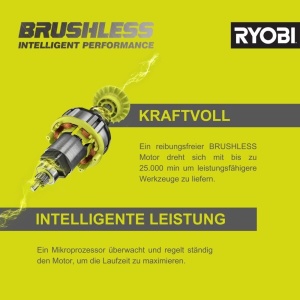 Aspirator vertical fara fir Ryobi ONE RSVS18BL-0 motor brushless 90 AW fara acumulator culoare antracit - Img 3