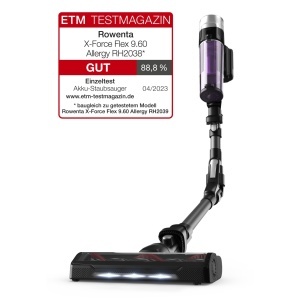 Aspirator vertical Rowenta X-Force Flex 960 RH2038 Lila-Negru fara fir autonomie 45 min
