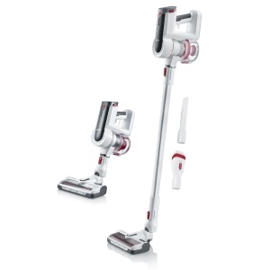 Aspirator vertical SEVERIN HV 7166, 2-in-1, 400 W, autonomie 60 min, alb