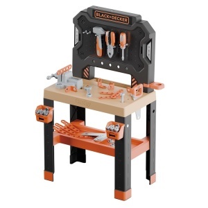 Atelier de lucru Smoby BlackDecker cu 78 accesorii si 7 unelte, din material reciclat
