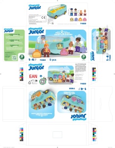 Autobuz de calatorie PLAYMOBIL JUNIOR, 9 piese, din plastic biobazat - Img 10