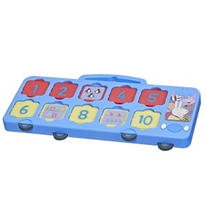 Autobuz de numarare Peppa Pig, joc educativ pentru copii, cu maner, 1-10 - Img 2