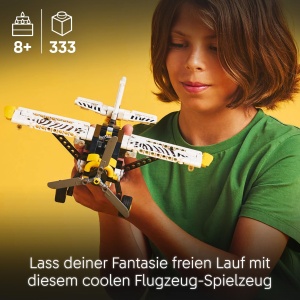 Avion LEGO Technic 42198, Bauset cu 333 piese, Propulsor rotativ, Zebramodel - Img 2