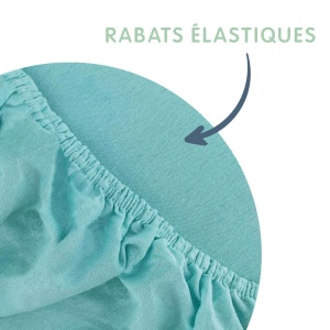 BabyCalin - Cearsaf cu montura, alb/roz, 70x140 cm (pachet de 2) - Img 4