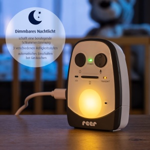 Babyfon reer Cosmo, 600 m, cu functie de comunicare, lumina de noapte, alb - Img 4