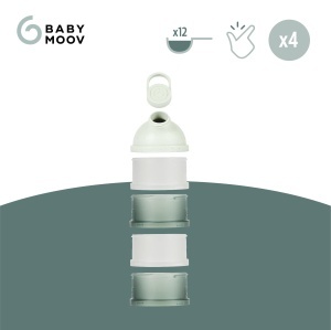 Babymoov Portioner Lapte Praf 4 Compartimente Verde Ergonomic - Img 3