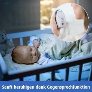 Babyphone reer Rigi, 300 m, cu functie de comunicare si lumina de noapte, alb - Img 5