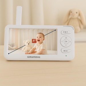 Babyphone Video GRUNDIG cu Camera, Monitor 5 Inch, Infrarosu - Img 3