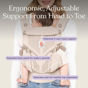 Babytrage Ergobaby Omni Classic pentru bebelusi si copii, 0-48 luni, 4 pozitii - Img 5