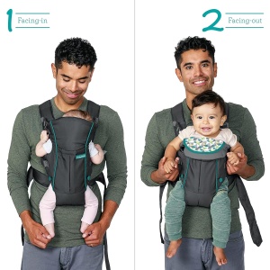 Babytrage Infantino Swift Classic, 2 pozitii de purtare, ajustabil, gri - Img 4