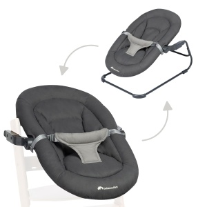 Babywippe Bebeconfort Timba Baby 2-in-1, 0-9 kg, 2 pozitii de inclinare, gri