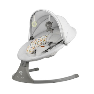 Babywippe electrica Kinderkraft LUMI 2, 2-in-1, 5 moduri de balansare, gri