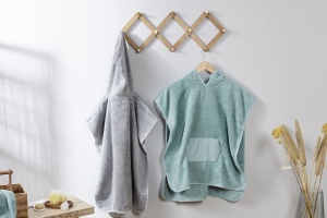 Badeponcho pentru bebelusi Rotho Babydesign, gri, material bambus si bumbac - Img 4