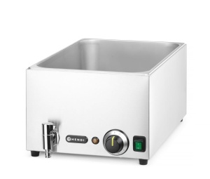 Bain-Marie HENDI GN 11, 1000W, din inox, cu ablashahn