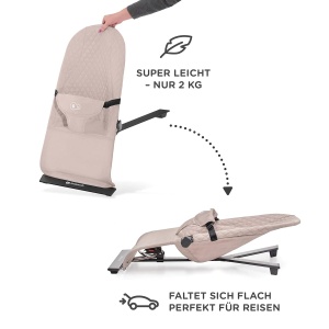 Balansoar pentru bebelusi Kinderkraft MIMI, design minimalist, 2 jucarii incluse, bej - Img 4