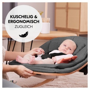 Balansoar si scaun pentru bebelusi hauck Highchair Bouncer Eco, 2in1, gri profund - Img 7