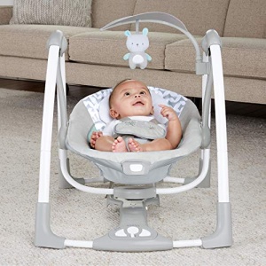 Balansoar si sezlong portabil Ingenuity ConvertMe 2-in-1 Raylan vibratii si sunete pentru bebelusi 0-9 luni - Img 12