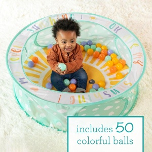 Ballebad Infantino Pop-Up cu 50 Bile Colorate, 90 cm, Usor de Asamblat - Img 2
