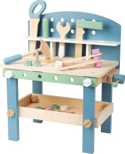 Banc de lucru pentru copii small foot Nordic din lemn cu accesorii 40x26x49 cm
