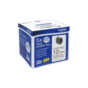 Banda etichete Brother TZE-231M5, Negru pe Alb, 20mm
