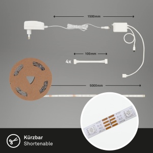 Banda LED Briloner 5m cu telecomanda, 150 LED-uri RGB, 24W - Img 7