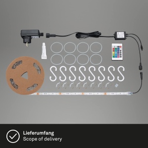 Banda LED Briloner Leuchten 5m RGB, dimabila, IP44, pentru exterior - Img 9