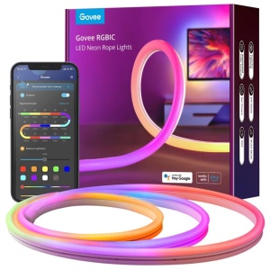 Banda LED Neon Govee Transparenta Wi-FiBluetooth, Efecte RGBIC