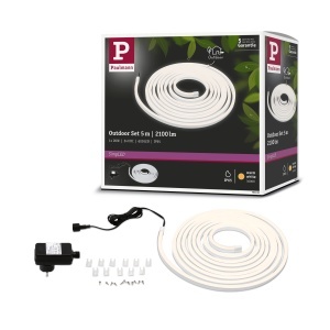Banda LED Paulmann SimpLED 5m Alb Cald, IP65, Montaj Usor