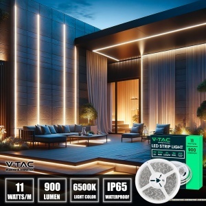 Banda LED V-TAC pentru exterior, 11 W, 5 metri, IP65, alb rece - Img 2