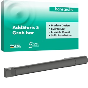 Bara de sprijin hansgrohe AddStoris S, Brushed Black Chrome, design ergonomic