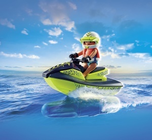 Barca de pompieri PLAYMOBIL 71464 cu Aqua Scooter, accesorii incluse, pentru copii de la 4 ani - Img 6