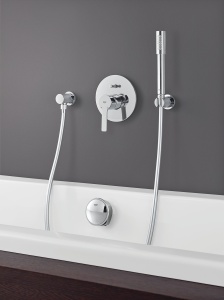 Baterie cada GROHE Lineare New, cartus ceramic, finisaj crom - Img 2