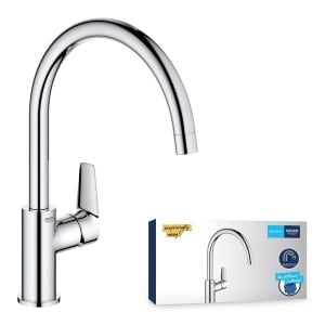 Baterie chiuveta bucatarie GROHE StartEdge 30529001 crom rotire 360deg montaj fara scule