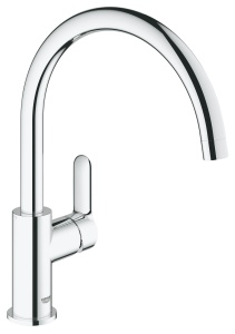 Baterie de bucatarie GROHE BauEdge, crom, 360 rotire, inaltime mare