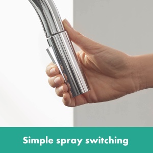 Baterie de bucatarie hansgrohe Focus M41, crom, 2 moduri de jet, inaltime 240 mm - Img 3