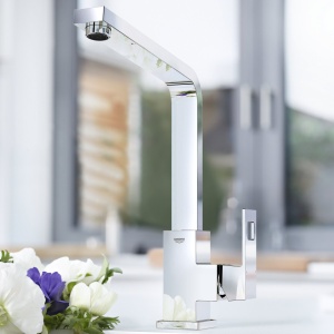 Baterie de chiuveta GROHE Eurocube, crom, inalta, cu rotire 90 - Img 3