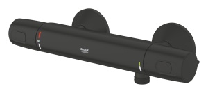 Baterie de dus GROHE Precision Trend, neagra, cu termostat si MetalGrip - Img 2