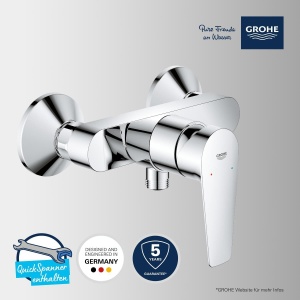 Baterie dus GROHE StartEdge 24197001 montaj pe perete maner metalic finisaj cromat - Img 3