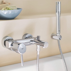 Baterie pentru cada GROHE Concetto, crom, cu sistem de automatizare si protectie impotriva refluxului - Img 2
