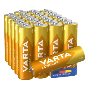 Baterii AA VARTA Longlife, 24 bucati, Alkaline, Lunga durata