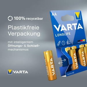 Baterii AA VARTA Longlife, 6 buc, Alkaline, 1.5V, Lunga Durata - Img 5