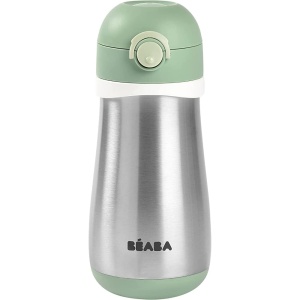 Beaba Sticla Inox pentru Copii 2-in-1 350ml Verde Salvie Design Robust