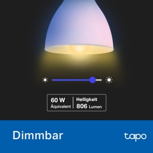 Bec inteligent Tapo E27, compatibil cu Alexa, functie reglabila multicolora, 806 lumeni, programe si automatizari, mod Away - Img 6