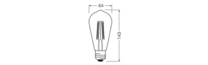 Bec LED Osram Filament Edison 5,9W, 4000K Lumina Rece, E27, 806 lm - Img 4